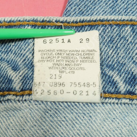 Vintage Levis 560 Jeans Mens 36 Blue Loose Fit Tapered Leg Orange Tab 90s - Picture 7 of 8